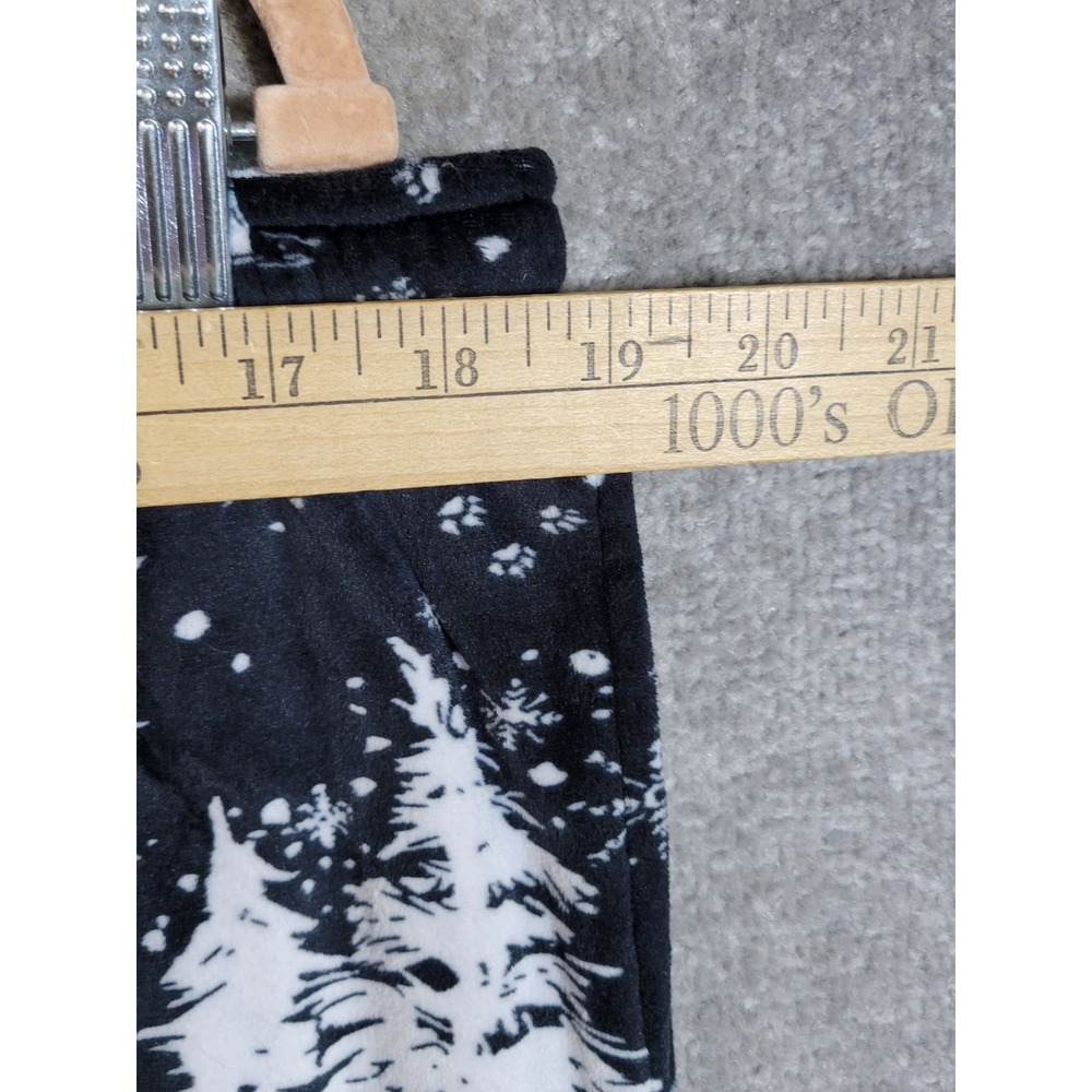 Cuddle Duds Jogger Pajama Lounge Pants Womens Sz PXL Black White‎ Velour Bears - Picture 6 of 8